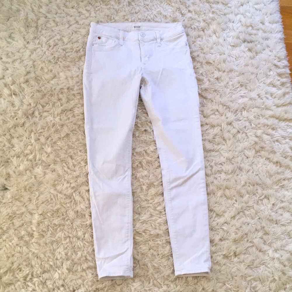 Hudson nico super skinny mid rise size 27 white jeans
